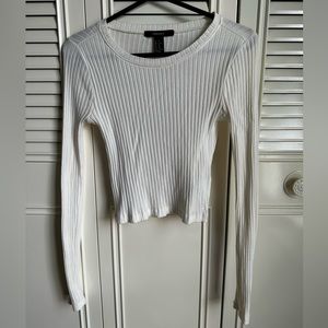 Forever 21 crop long sleeve top